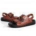 Men's Shoes Outdoor / Office & Career / Work & Duty / Athletic / Casual Nappa Leather Sandals Black / Brown / White  