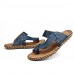 Men's Shoes Nappa Leather Outdoor / Casual Sandals Outdoor / Casual Flat Heel Blue / Brown / Yellow  