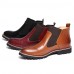 Shoes Leather Office  Career / Casual Boots Office  Career / Casual Low Heel Split Joint Black / Brown / Burgundy  