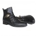 Shoes Casual Leather Boots Elevator Shoes Black  