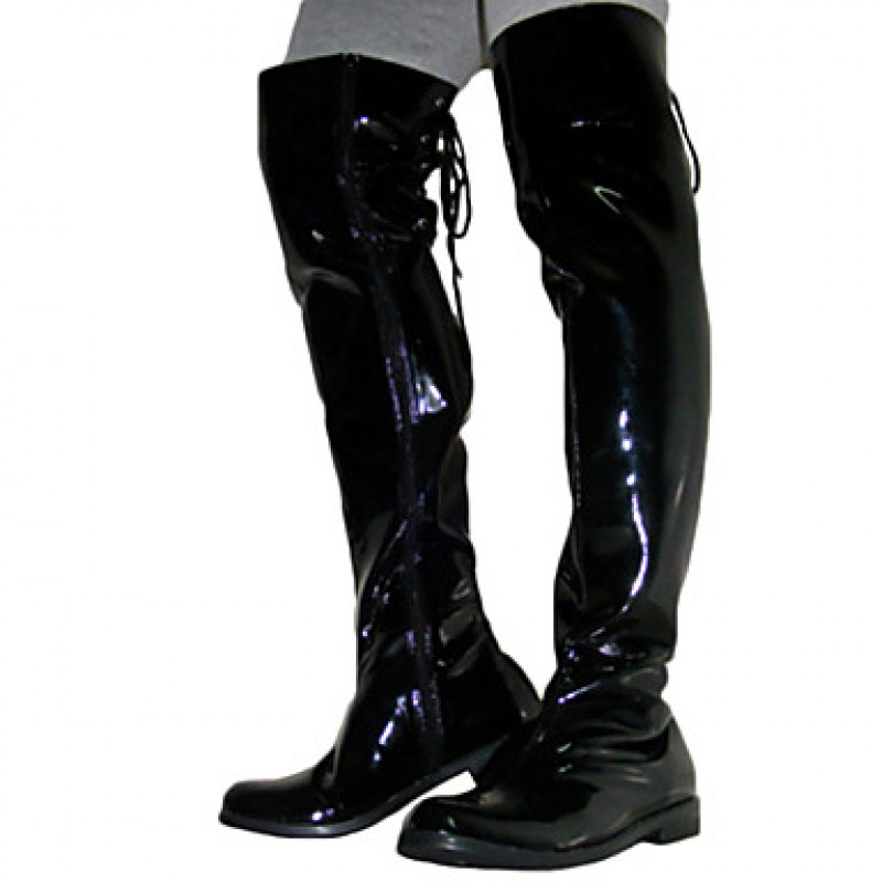 Shoes Outdoor / Office  Career / Party  Evening / Dress / Casual Patent Leather Boots Black  