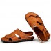 Men's Shoes Outdoor / Office & Career / Athletic / Dress / Casual Nappa Leather Sandals / Flip-Flops Brown  