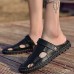 Men's Shoes Outdoor / Office & Career / Athletic / Dress / Casual Nappa Leather Sandals Black / Brown  