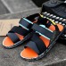 Men's Shoes Outdoor / Office & Career / Work & Duty / Athletic / Casual Synthetic Sandals Black  