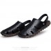 Men's Shoes Outdoor / Office & Career / Athletic / Dress / Casual Nappa Leather Sandals Big Size Black / Brown  